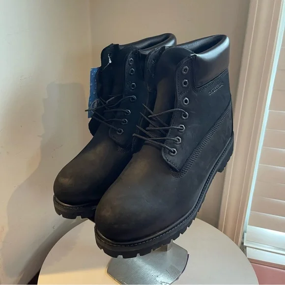 Waterproof Men\'s 6 Inch Tall Black Nubuck Leather Boots New Timberland Men main image 2
